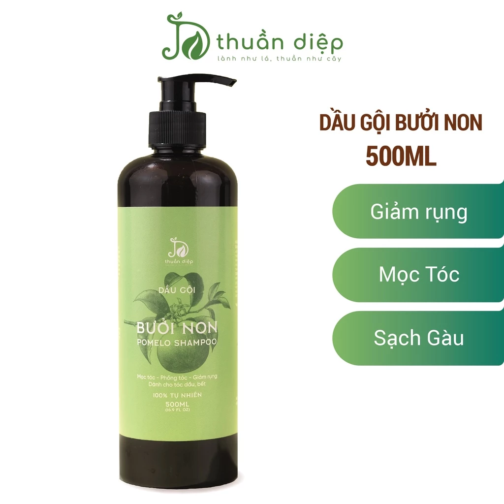 Dầu gội bưởi non mọc tóc nhanh, giảm rụng tóc, tóc chắc khỏe suôn mượt Thuần Diệp