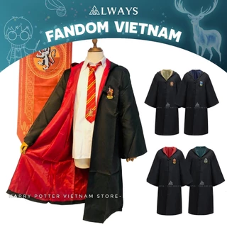 [ẢNH THẬT+QUÀ TẶNG] Áo chùng đồng phục Hogwarts - Áo choàng Harry Potter phù thuỷ có size trẻ em và người lớn