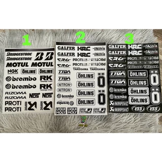 Decal logo Trắng đen cho các dòng xe tay ga và xe máy