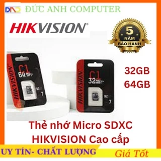 Thẻ Nhớ HIKVISION/HIKSEMI 32GB/64GB Kèm Adapter 92MB/S - Bảo hành 60 Tháng 1 đổi 1 - Hàng Chính Hãng, 1 Đổi 1