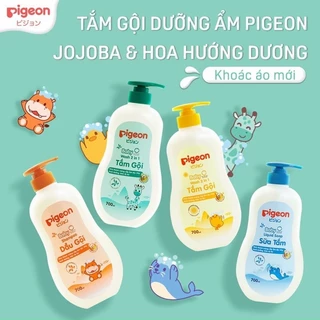 Sữa tắm gội dịu nhẹ Pigeon cho trẻ em, Sữa tắm gội toàn thân dịu nhẹ cho bé 2 in 1 chai 700ML/ 200ML