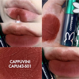 Son kem con thỏ xanh lá CAPPUVINI tint lì mịn môi