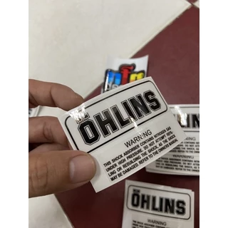 Tem ohlins dán bình dầu (1 bộ 1 miếng ohlins kèm thông số)