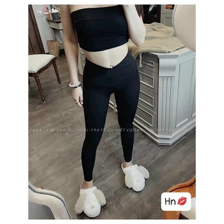 Quần legging cạp chéo hộp cam