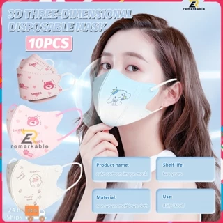 Sẵn Sàng Cổ 10 Chiếc Gradient Hoạt Hình Màu Winnie Gấu/Cừu/Cinnamoroll In Họa Tiết Hình Dùng Một Lần Bảo Vệ Mặt Nạ 3d 3 lớp Phòng Chống Mặt Nạ Dành Cho Người Lớn