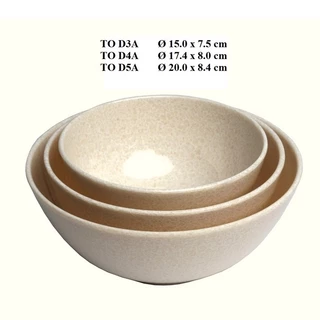 Tô tròn to nhựa Melamine vân đá trắng