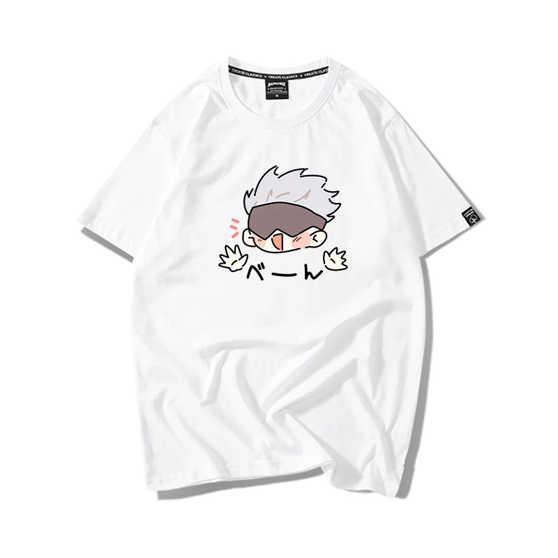 Áo Thun Nữ Tay Lỡ HappyFamily  Form Rộng In Hình Gojo Satoru Đáng Yêu Cotton 100 Cao Cấp