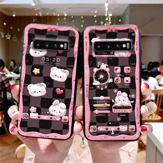 Ốp lưng Samsung S10 / S10 5G / S10 Plus / S10+ / S10e gấu, đồng hồ dễ thương cute giá rẻ