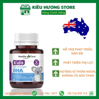 Healthy Care Kids High Strength DHA 60 Viên - Viên Bổ Sung DHA Cho Trẻ Từ 4 Tháng Tuổi Của Úc