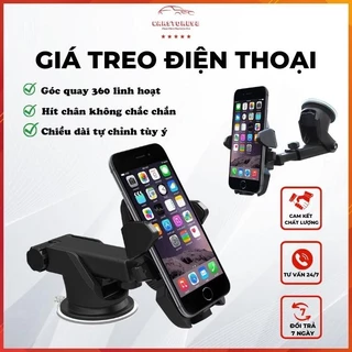 Giá Đỡ Điện Thoại Trên Ô Tô – Xoay 360 Độ - Gắn Được Trên Cả Taplo và Kính