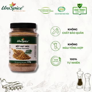 Bột Hạt Mùi Unispice/ Bột Hạt Ngò Rí Lọ 120g- Gia Vị Tự Nhiên