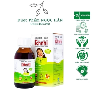 Siro ho cảm Ích Nhi 3+| Hỗ Trợ Giải Cảm, Giảm Ho, Tiêu Đờm, Giảm Sổ Mũi, Phòng Cảm Lạnh Cho Bé Trên 3 Tuổi| Chai 90ml