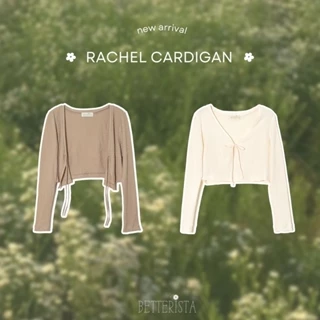 Áo khoác Cardigan len xốp sóng buộc nơ - Rachel cardigan Betterista