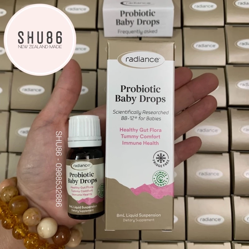 [SHU86] MEN VI SINH Radiance Probiotic Baby Drops 8mL của New Zealand