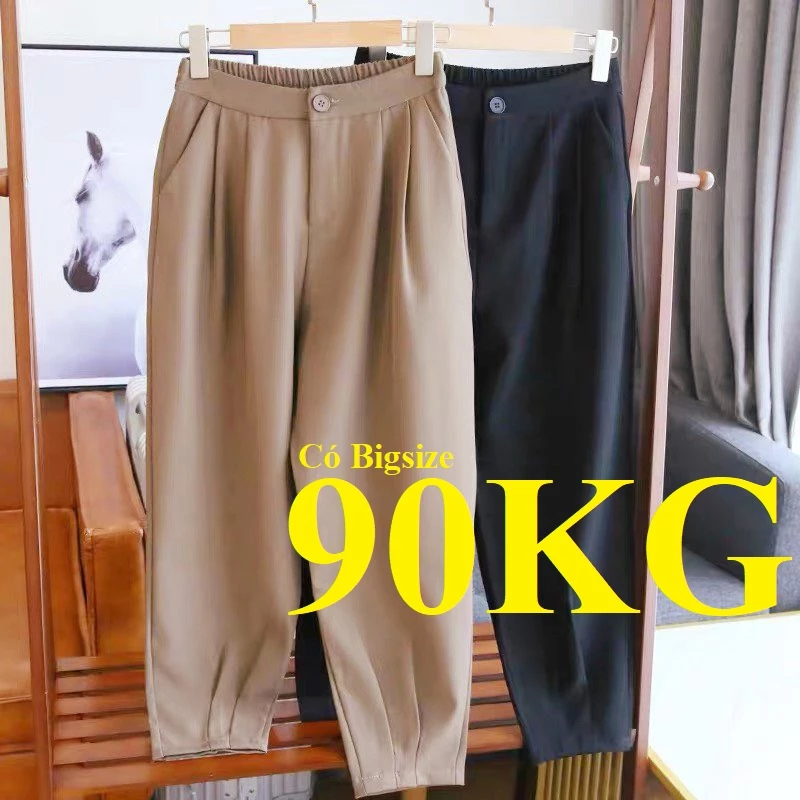 Quần Baggy Nữ KHÓA GẤU Chun Sau, Vải tuyết mưa cao cấp, có Siêu Bigsize tới 90KG