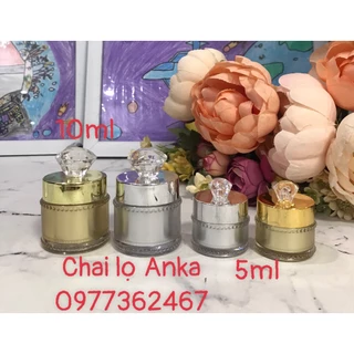 Vỏ lọ, vỏ hộp đựng kem, đựng viên đặt KIM CƯƠNG 5ml, 10ml