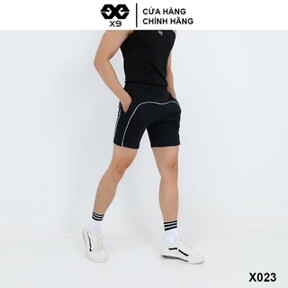 Quần Short Thun Nam Thể Thao Bo Viền Ngắn Ôm Ngang Đùi Tập Gym Chạy Bộ - X9 Sportswear - X023