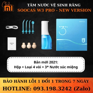 SẴN HÀNG -  Tăm nước vệ sinh răng miệng Soocas W3 Pro / W3F- BH 3 tháng