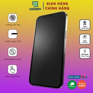 Kính cường lực iphone S P AG Full màn chống vân tay 6 7 8plus X XsMax 11 ProMax 12 12 ProMax 13 13 ProMax 14 Plus Promax