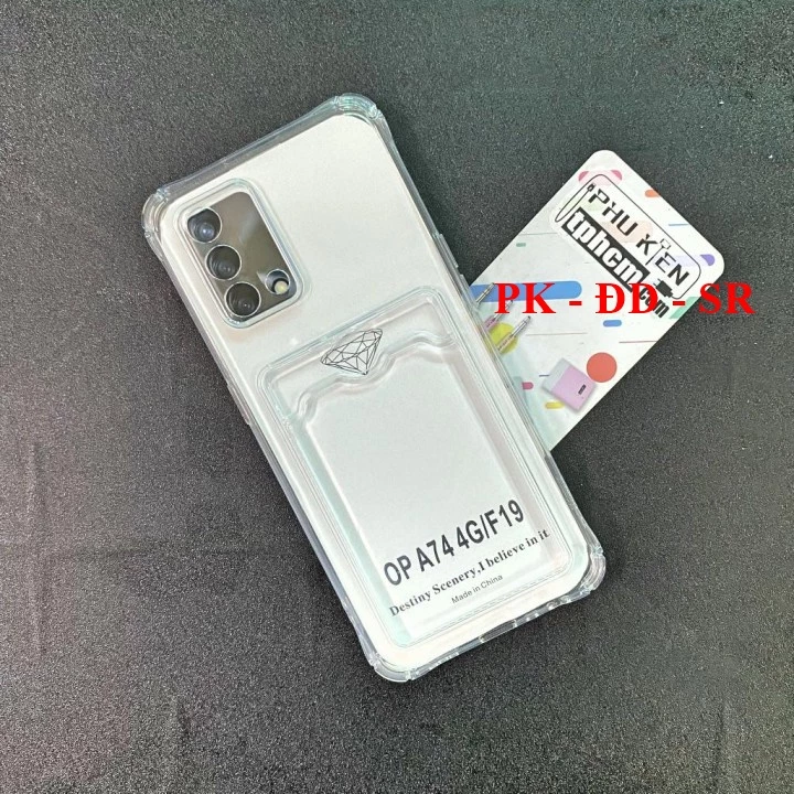 Ốp Lưng Oppo A74 4G - A95 4G Dẻo Trong Chống Sốc Đựng Card