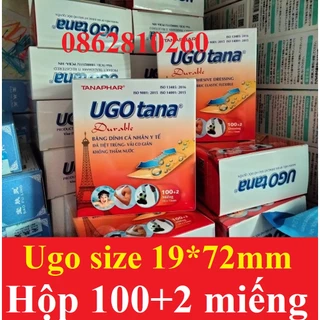 Băng dính cá nhân y tế UGOTANA hộp 100+02 miếng 19mm*72mm [UGO TANA tân á CHÍNH HÃNG]