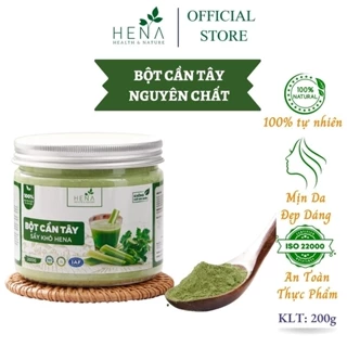 Cần Tây Bột Nguyên Chất Cao Cấp Hena 200G Tinh Chế Organic Hữu Cơ Đạt Chuẩn Iso 22000, Bột Cần Tây Sấy Lạnh Giảm Cân