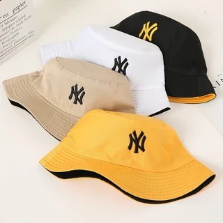 Nón bucket 2 mặt thêu chữ NY vành nón tai bèo tròn siêu đẹp phong cách unisex nam/nữ