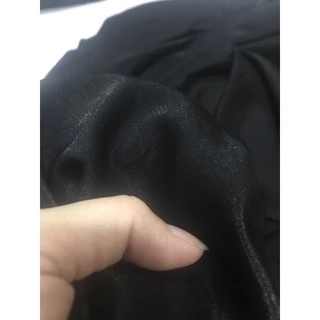 Vải Tafta gấm màu đen dày vừa mềm có độ bóng (khổ 1m4)may đầm váy dạ hội ,áo kiểu thời trang