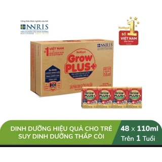 Sữa bột pha sẵn grow plus đỏ hộp 110ml (thùng 48 hộp)