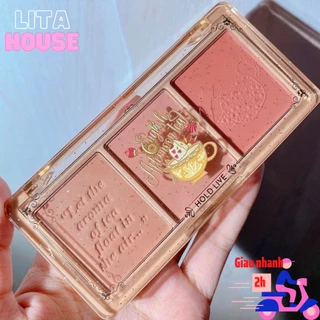 Phấn má hồng Holdlive 3 ô màu Secret Garden Blush HL461