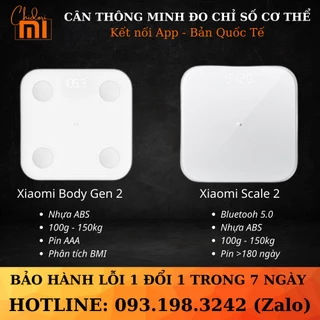 Cân thông minh Xiaomi Body Fat Scale 2|Scale 2 - BH 3 tháng