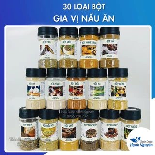 30 loại bột gia vị nấu ăn nhà bếp nguyên chất (Gia vị tẩm ướp, tạo màu) - Thảo Dược Hạnh Nguyên