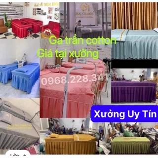 Ga trần bông cotton spa, Drap spa ( nhiều cỡ, may 2 ngày