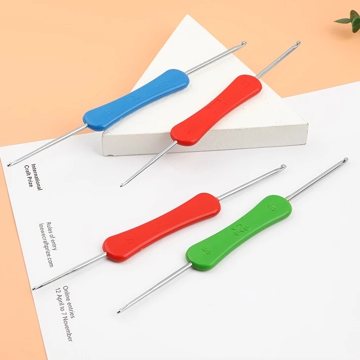 Cây Móc Len LYLYCRAFT 2 Đầu Cán Nhựa Dành Cho Người Mới Bắt Đầu Phù Hợp Với Dòng Len Milk Cotton