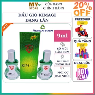 (Chính Hãng) Dầu Lăn Kimagi Xanh 9ml-Công Ty Dược Agimexpharm