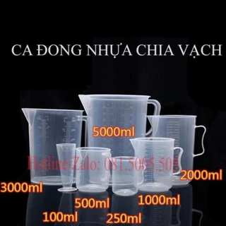 Ca đong ml nhựa định lượng cao cấp Dung tích đong 5 lít - Ca đong định lượng 5000ml có vạch chia -Dụng cụ pha chế Tony