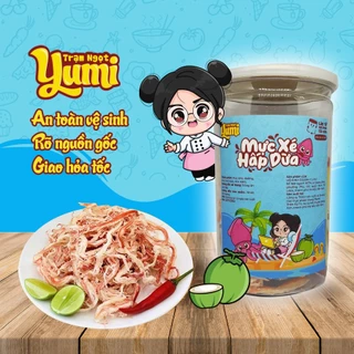 Mực xé hấp dừa Yumi đồ ăn vặt khô mực xé sợi thơm ngon