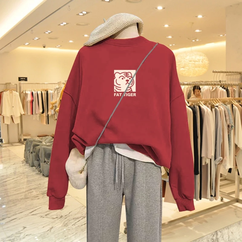 Áo Sweater Nữ HappyFamily Xanh Rêu Hot Trend FAT TIGER mập mạp xinh xắn Chất Nỉ Da Cá 100 Cao Cấp