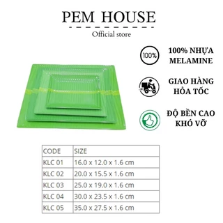 Dĩa Nhựa Lá Chuối Melamine Cao Cấp