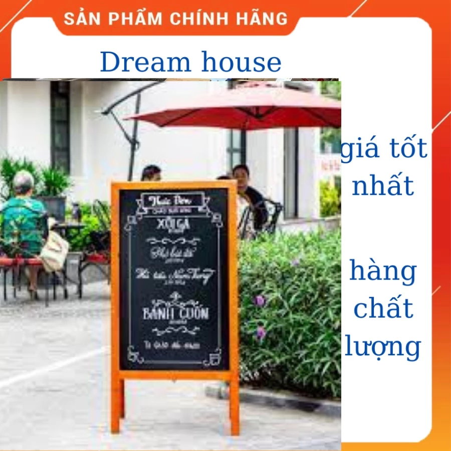 Bảng MENU đen khung gỗ tần bì có chân chống tặng kèm phấn dành cho các cửa hàng cafe,trà sữa, trà chanh, đồ ăn nhanh.