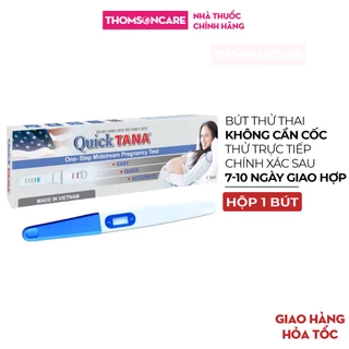 Bút thử thai Quicktana Tanaphar sử dụng dễ dàng thử trực tiếp không cần cốc nghiệm, đơn giản, chính xác - Hộp 1 bút