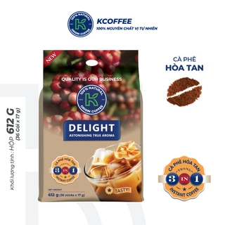 [Combo 3 Túi] Cà phê sữa hòa tan K Delight 3in1 612g/túi 36 gói thương hiệu K Coffee