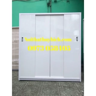 Tủ quần áo cửa đẩy nhựa Đài Loan(1m65x1m8x50) Freeship Tphcm