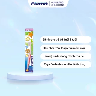 Bàn Chải Đánh Răng Trẻ Em PIERROT Baby Lông Chải Siêu Mềm An Toàn Cho Lợi Mỏng Manh Của Bé Từ 0 - 2 Tuổi