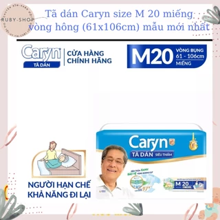 Tã bỉm dán Người lớn Caryn siêu thấm M 20 miếng,tã người già size m dành cho người hạn chế khả năng đi lại