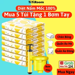 Túi hút chân không đựng chăn gối quần áo chống ẩm mốc, chống nước cao cấp dễ thương tiết kiệm diện tích TiTiRoom