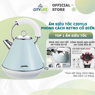 Ấm đun siêu tốc Xiaomi chính hãng Qcooker, Cidylo phong cách Retro công suất 1800W