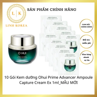 combo 10 gói  kem dưỡng Ohui chống lão hóa ngừa nếp nhăn Prime Advancer Cream Ex 1ml