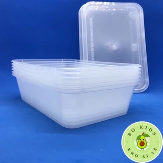 Set 10 hộp nhựa đựng thực phẩm chữ nhật  1000ml MÃ 6637