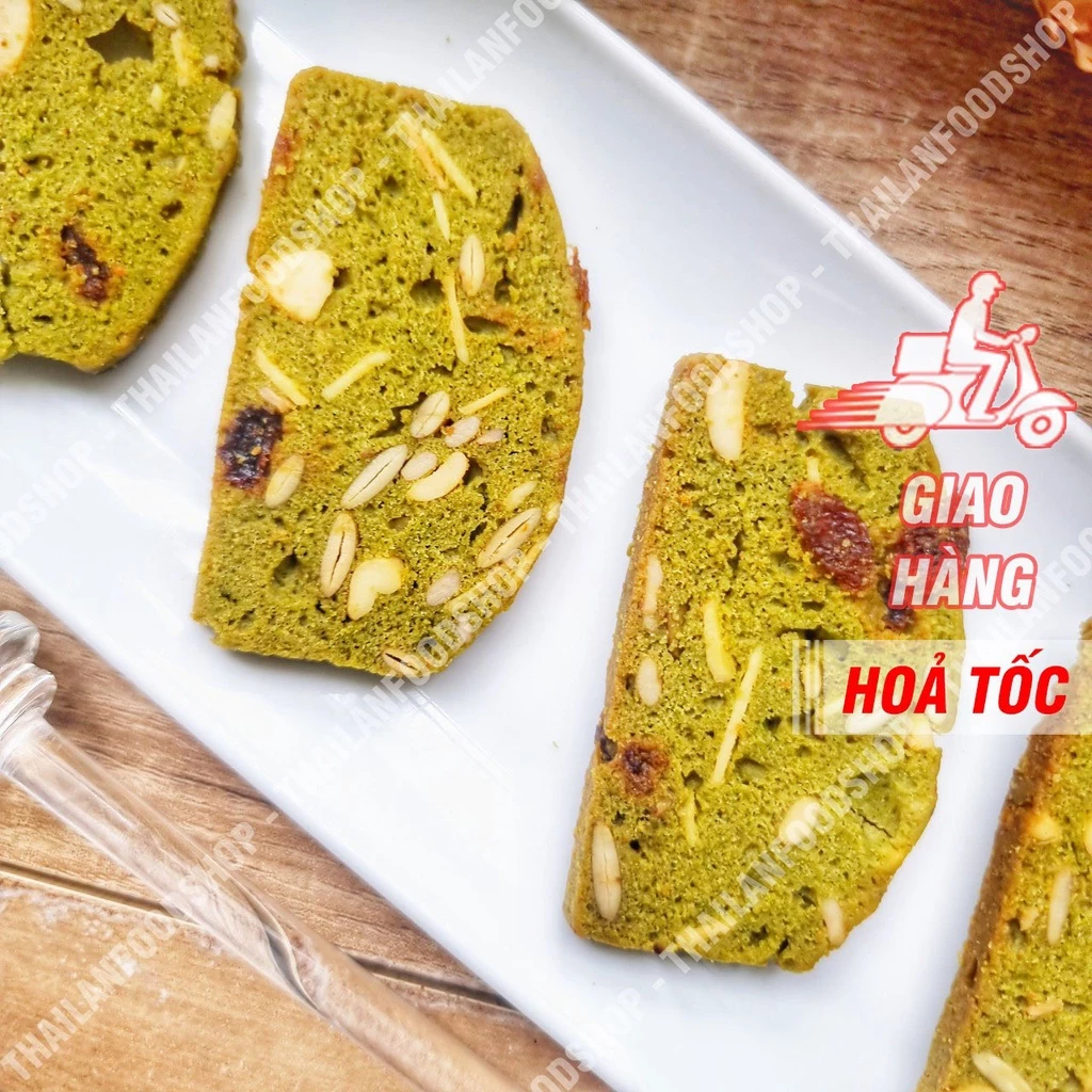 Bánh Biscotti Nguyên Cám Ngủ Cốc Vị Trà Xanh - Túi 1kg